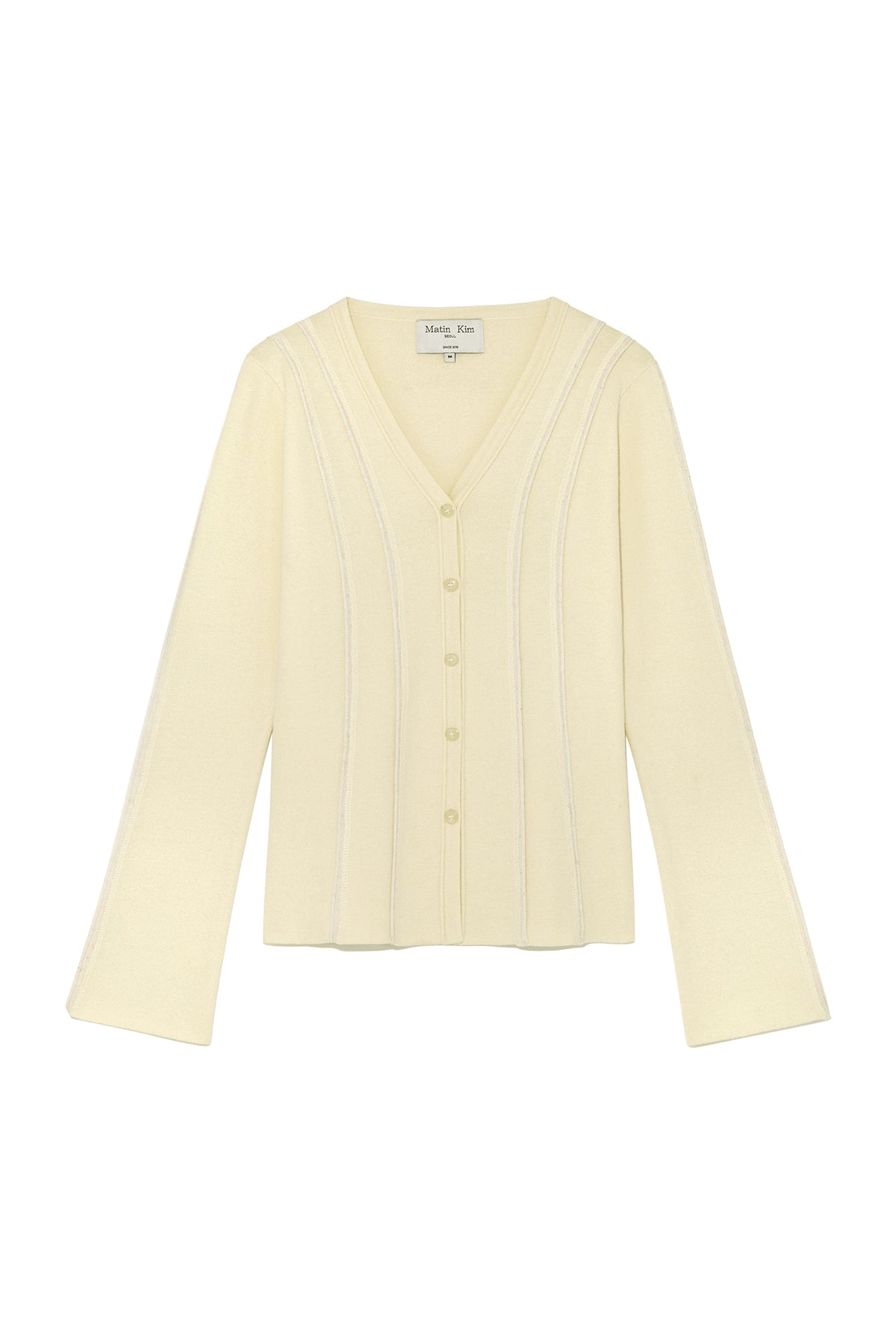 Matin Kim - Cut Line Slim Cardigan (Lime) product image 1 | TRAB K-Fashion Australia