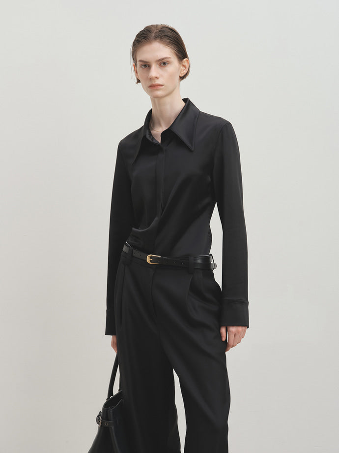 Tonywack - Pleated Wool Tailored Pants (Black) product image 4 | TRAB K-Fashion Australia