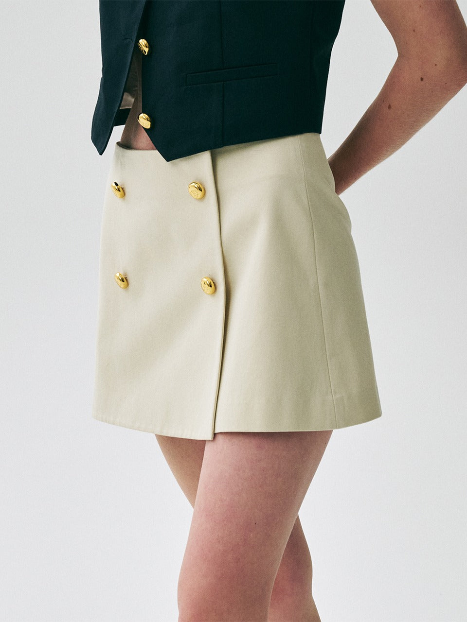 Mardi Mercredi - Classic Mini Skirt (Ivory) product image 1 | TRAB K-Fashion Australia