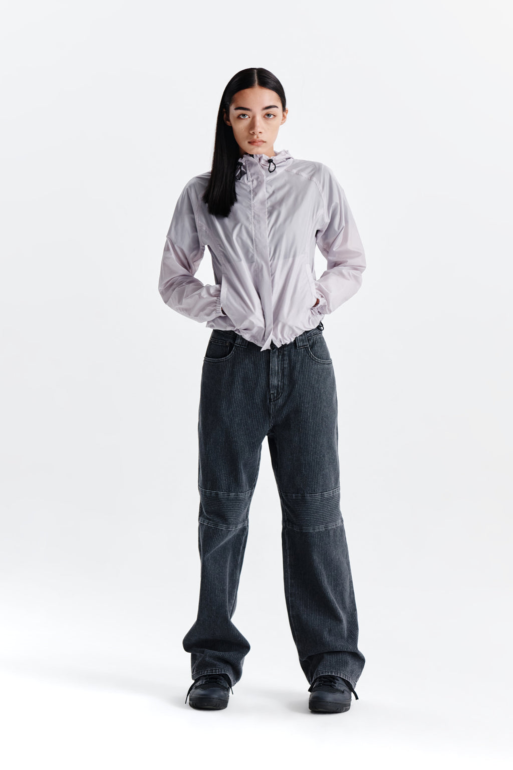 Matin Kim - Light Hoody Windbreaker (Light Grey) product image 8 | TRAB K-Fashion Australia