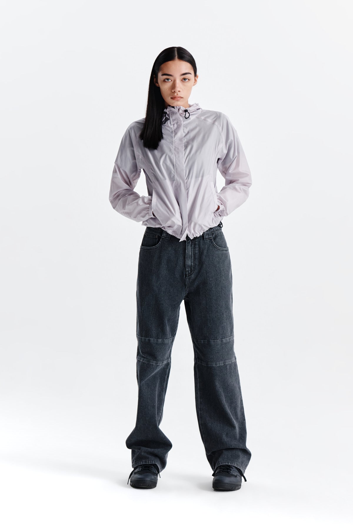 Matin Kim - Light Hoody Windbreaker (Light Grey) product image 8 | TRAB K-Fashion Australia