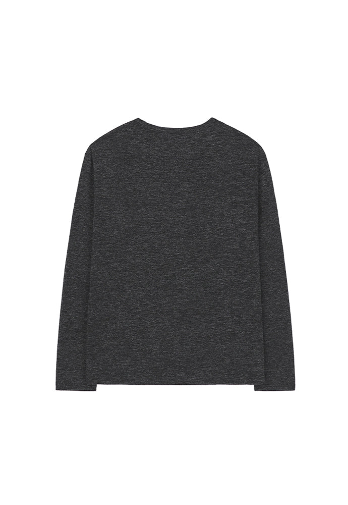 Tonywack - Twist-Melange Long Sleeve Knit (Melange Charcoal) product image 6 | TRAB K-Fashion Australia