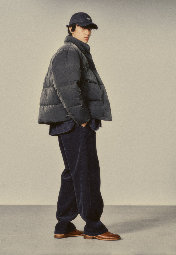 Art if acts - Garment Washed Puffer Down Jacket (Faded Black) product image 5 | TRAB K-Fashion Australia