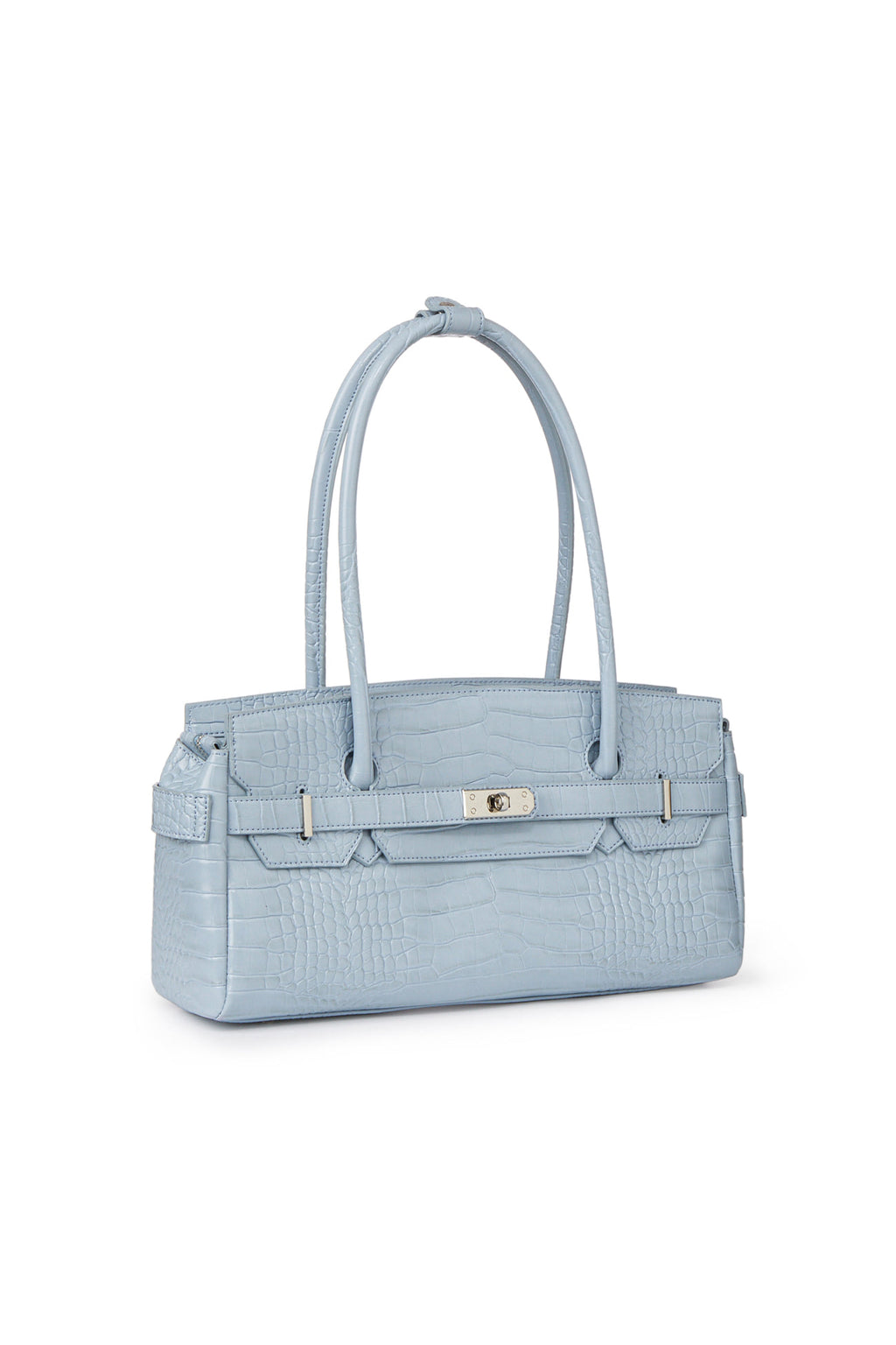 Deinet - Crocodile Pattern Two-Way Bag (Sky Blue) product image 2 | TRAB K-Fashion Australia