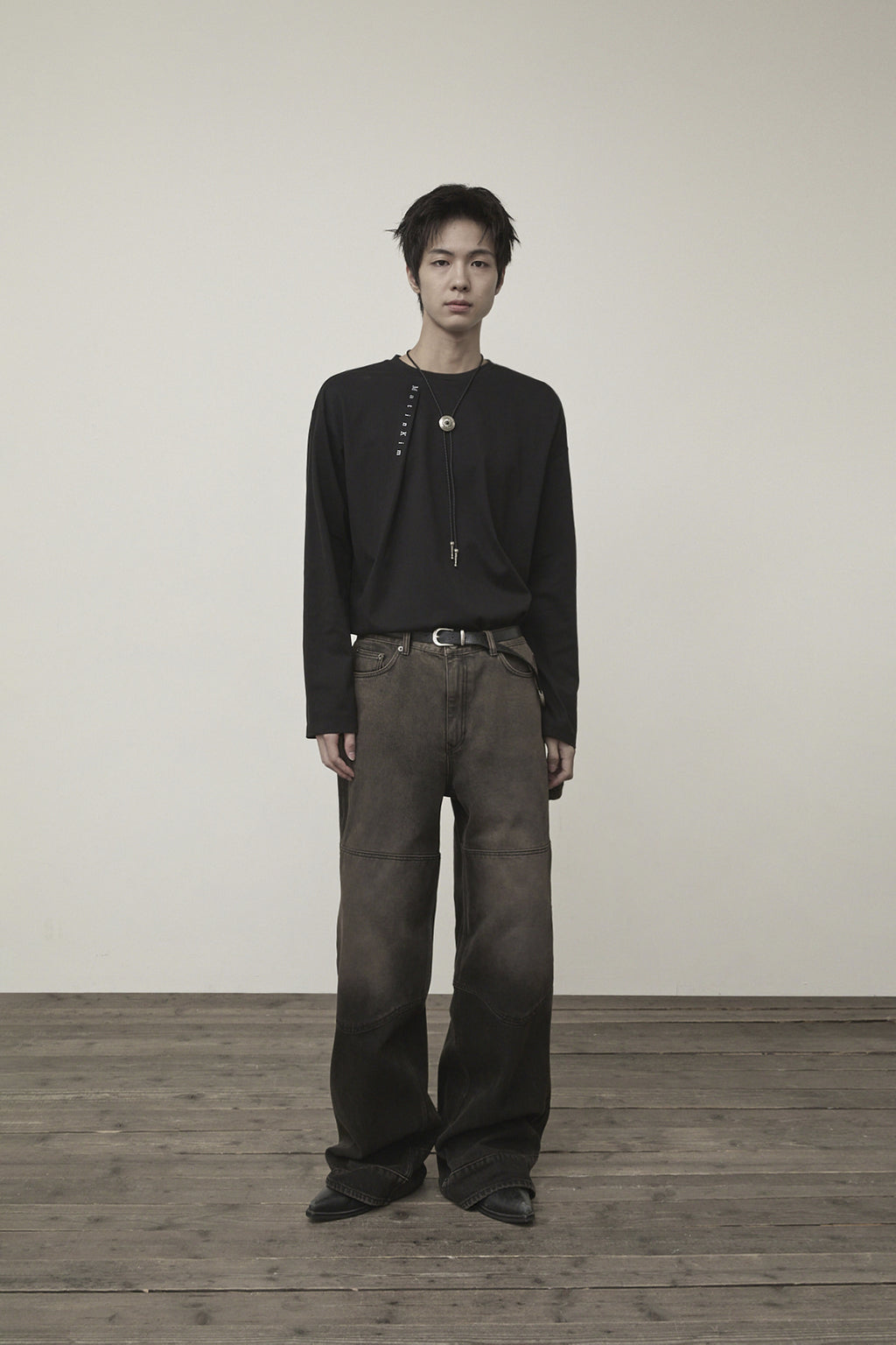 Matin Kim - Western Detail Denim Pants (Black) product image 8 | TRAB K-Fashion Australia