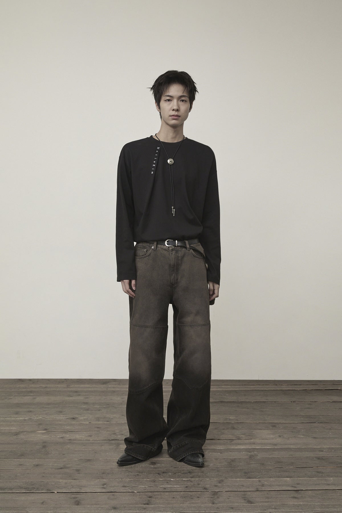 Matin Kim - Western Detail Denim Pants (Black) product image 8 | TRAB K-Fashion Australia