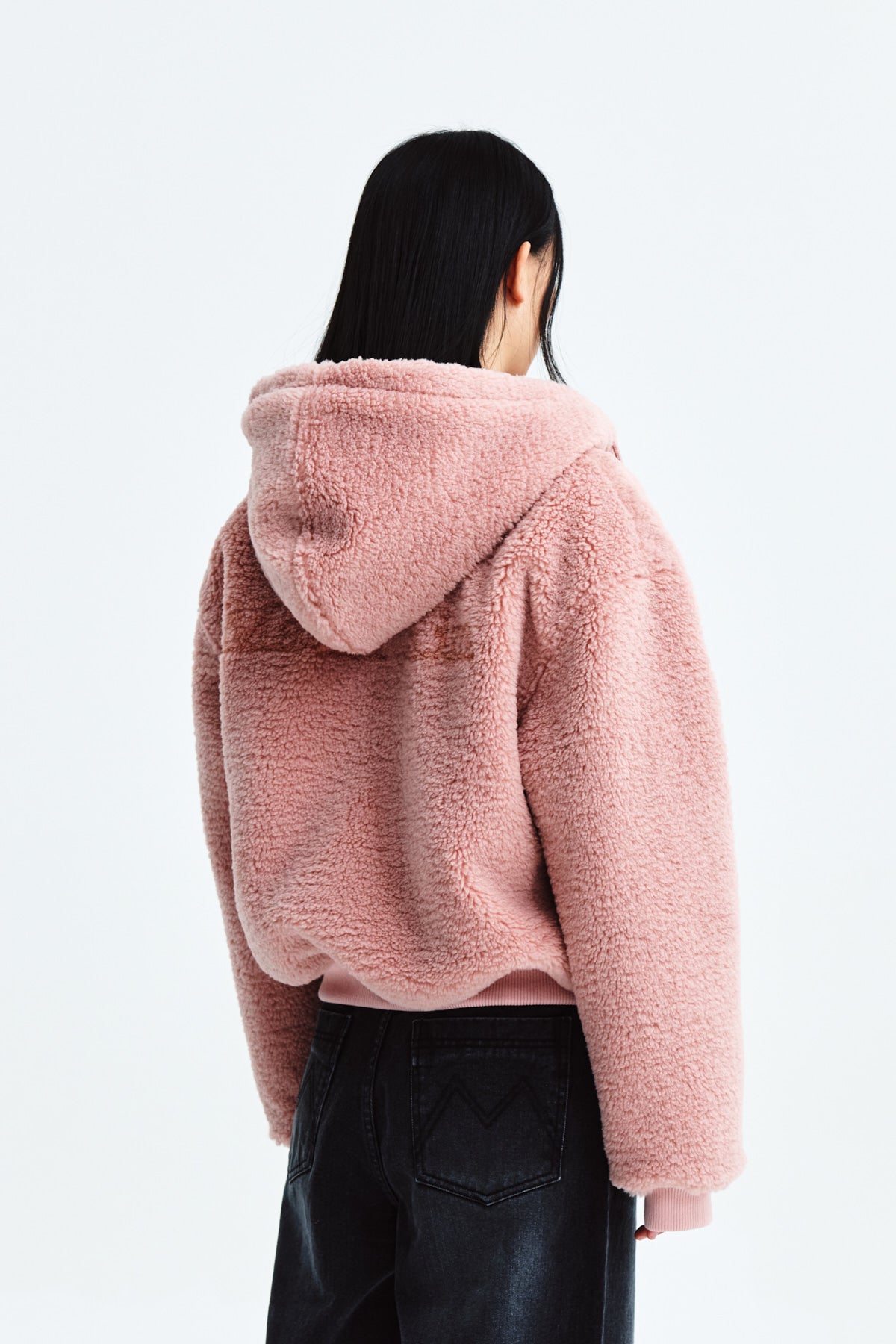 Matin Kim - Logo Point Fleece Hoody Jumper (Pink) product image 11 | TRAB K-Fashion Australia