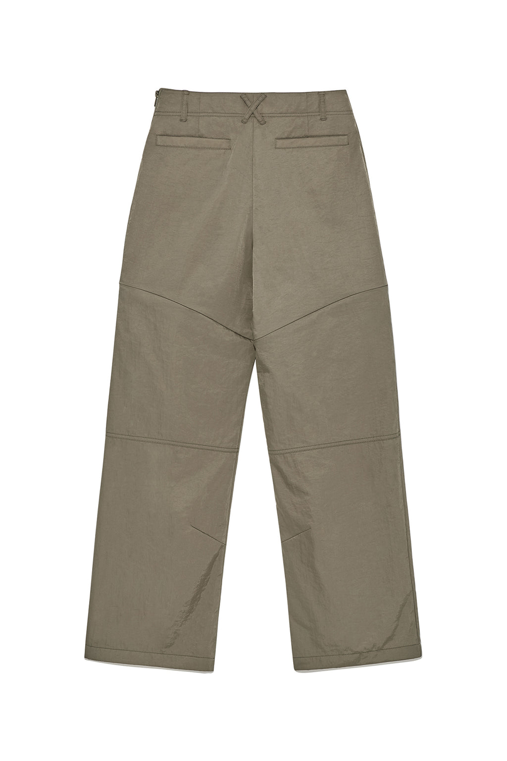 Matin Kim - Zipper Detail Nylon Pants (Khaki) product image 2 | TRAB K-Fashion Australia