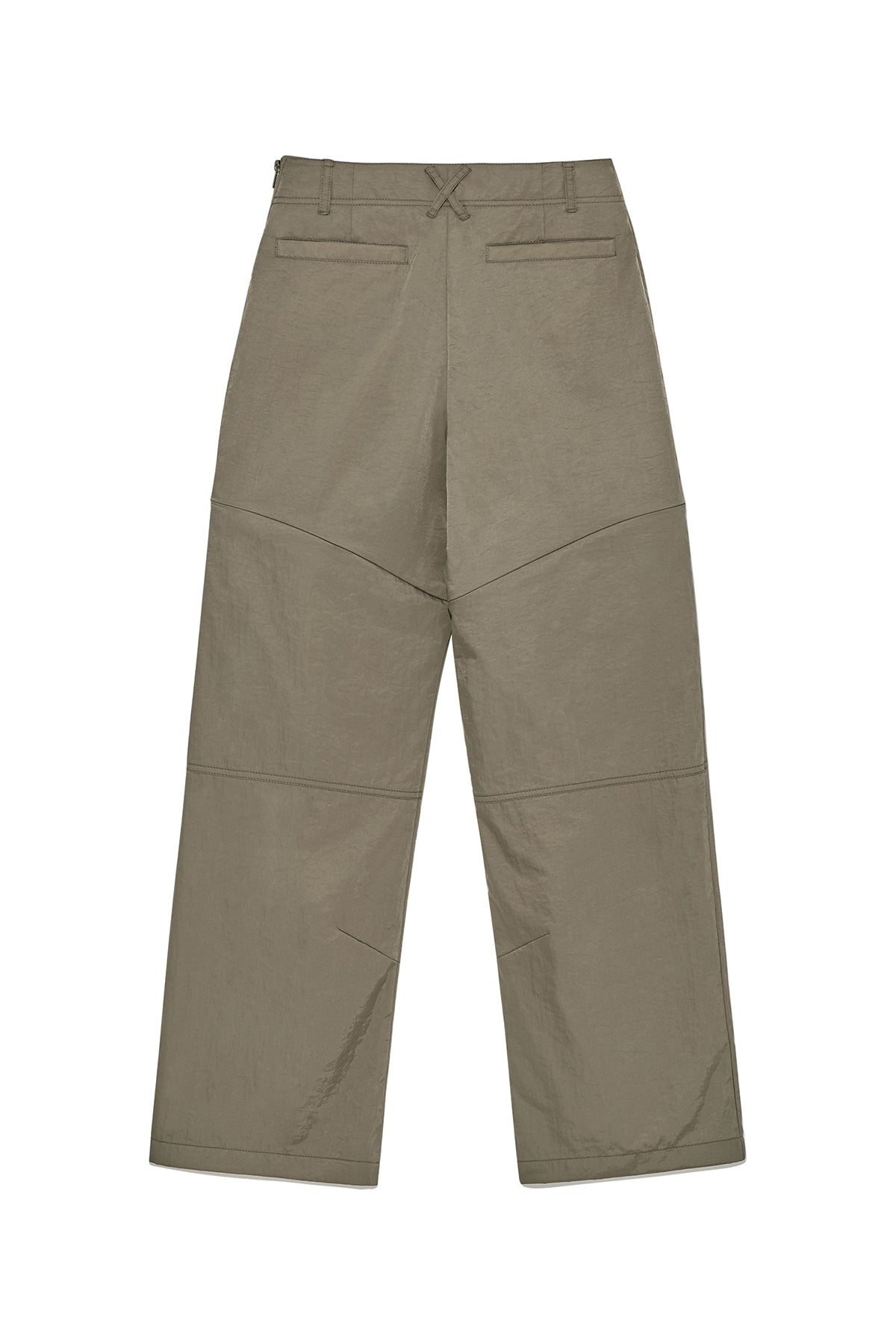 Matin Kim - Zipper Detail Nylon Pants (Khaki) product image 2 | TRAB K-Fashion Australia