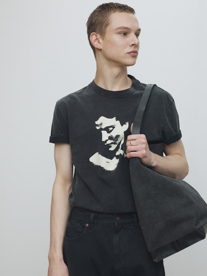 Tonywack - Portrait Garment Dyed T-Shirt (Faded Black) product image 4 | TRAB K-Fashion Australia