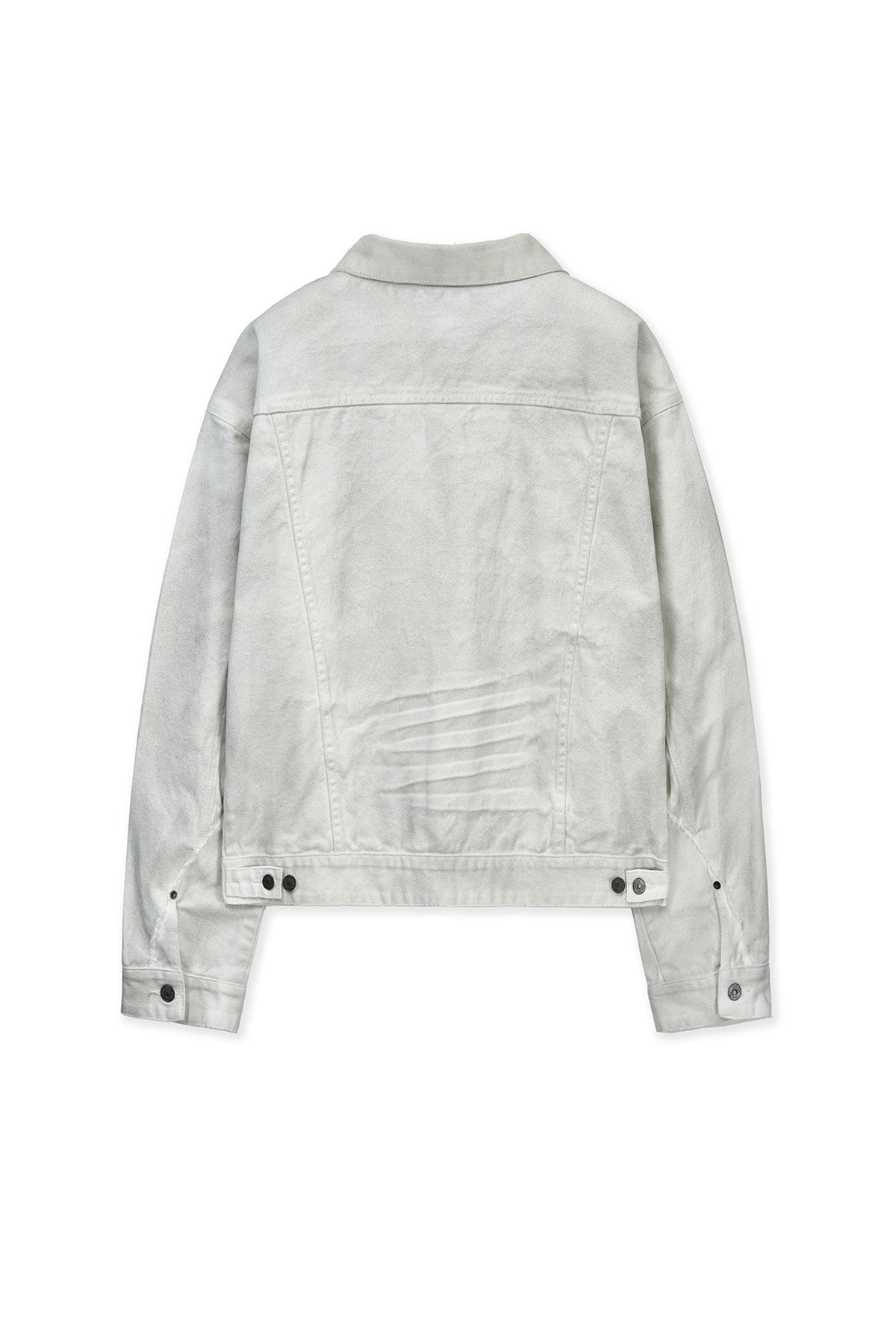 Matin Kim - Vintage Washed Denim Trucker (White) product image 2 | TRAB K-Fashion Australia