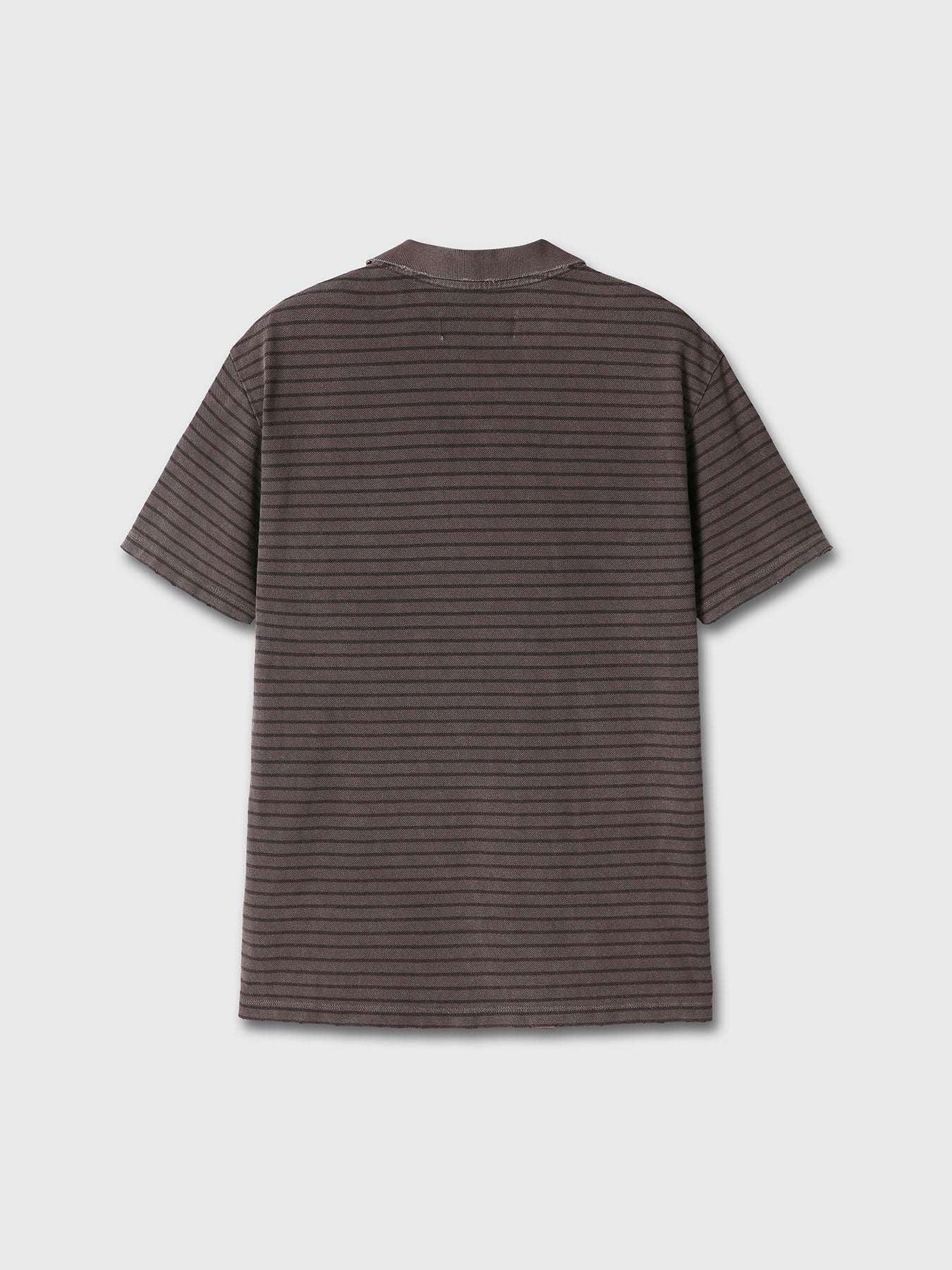 Tonywack - Garment Dyed Stripe Piqué Polo (Faded Brown) product image 11 | TRAB K-Fashion Australia