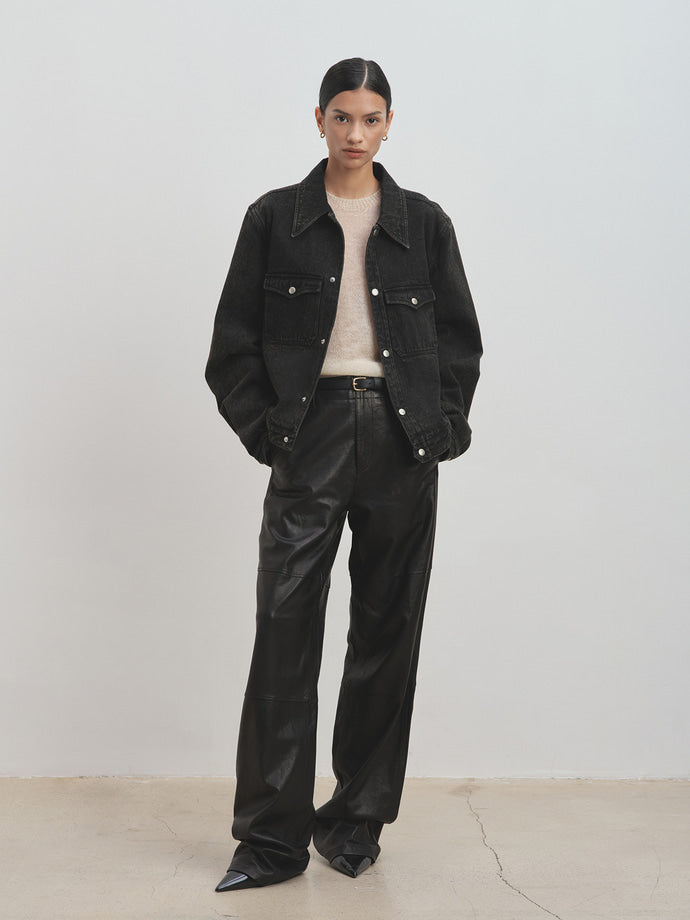 Tonywack - Double Pocket Burnt Denim Blouson (Burnt Brown) product image 1 | TRAB K-Fashion Australia