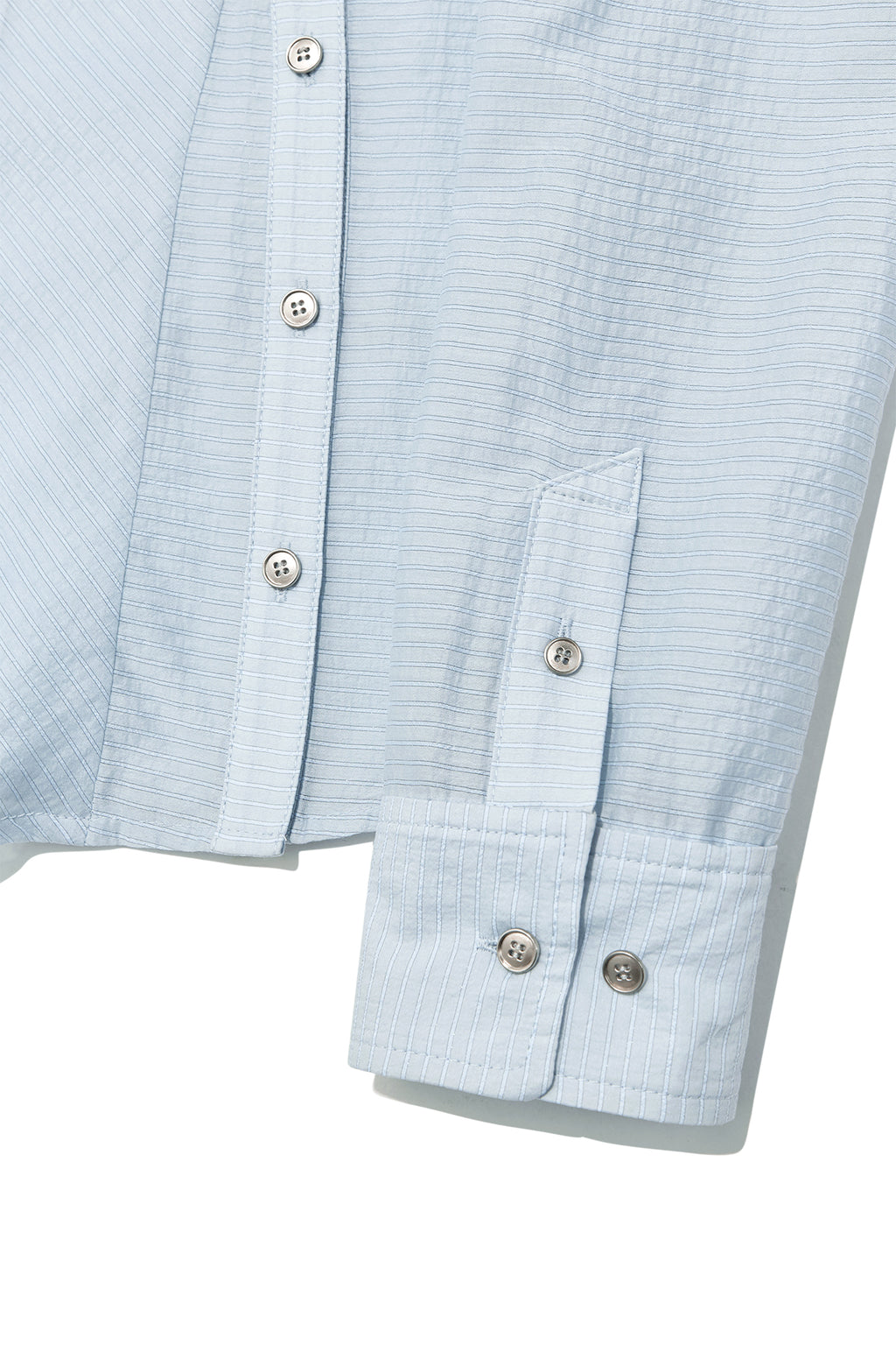 Matin Kim - Unbalance Button Point Shirt (Light Blue) product image 5 | TRAB K-Fashion Australia