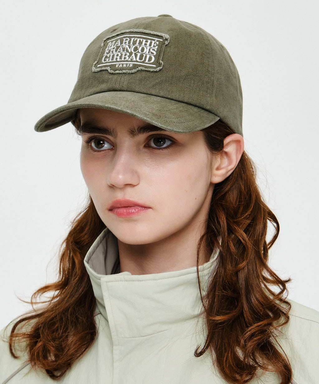 Marithe & Francois Girbaud - Applique Washed Small Classic Logo Cap (Khaki) product image 6 | TRAB K-Fashion Australia