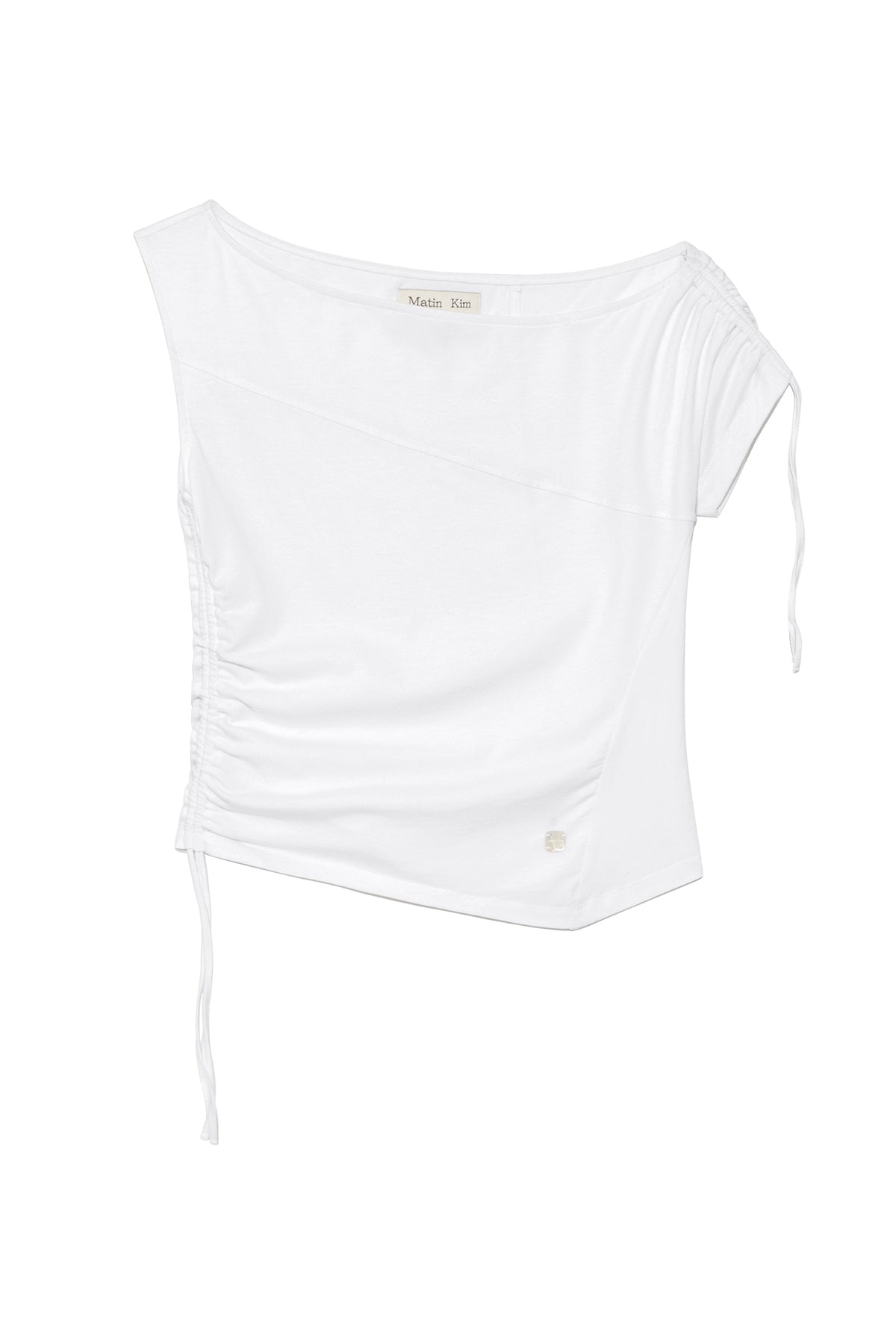 Matin Kim - String Off Shoulder Slim Top (White) product image 1 | TRAB K-Fashion Australia