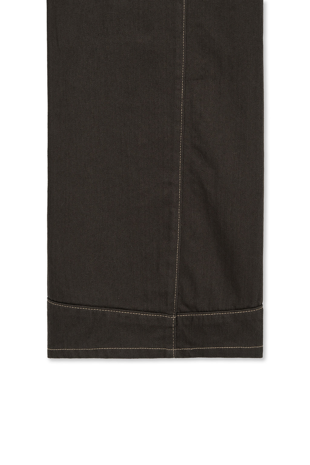Matin Kim - Waist Buckle Stitch Point Twill Denim Pants (Brown) product image 4 | TRAB K-Fashion Australia