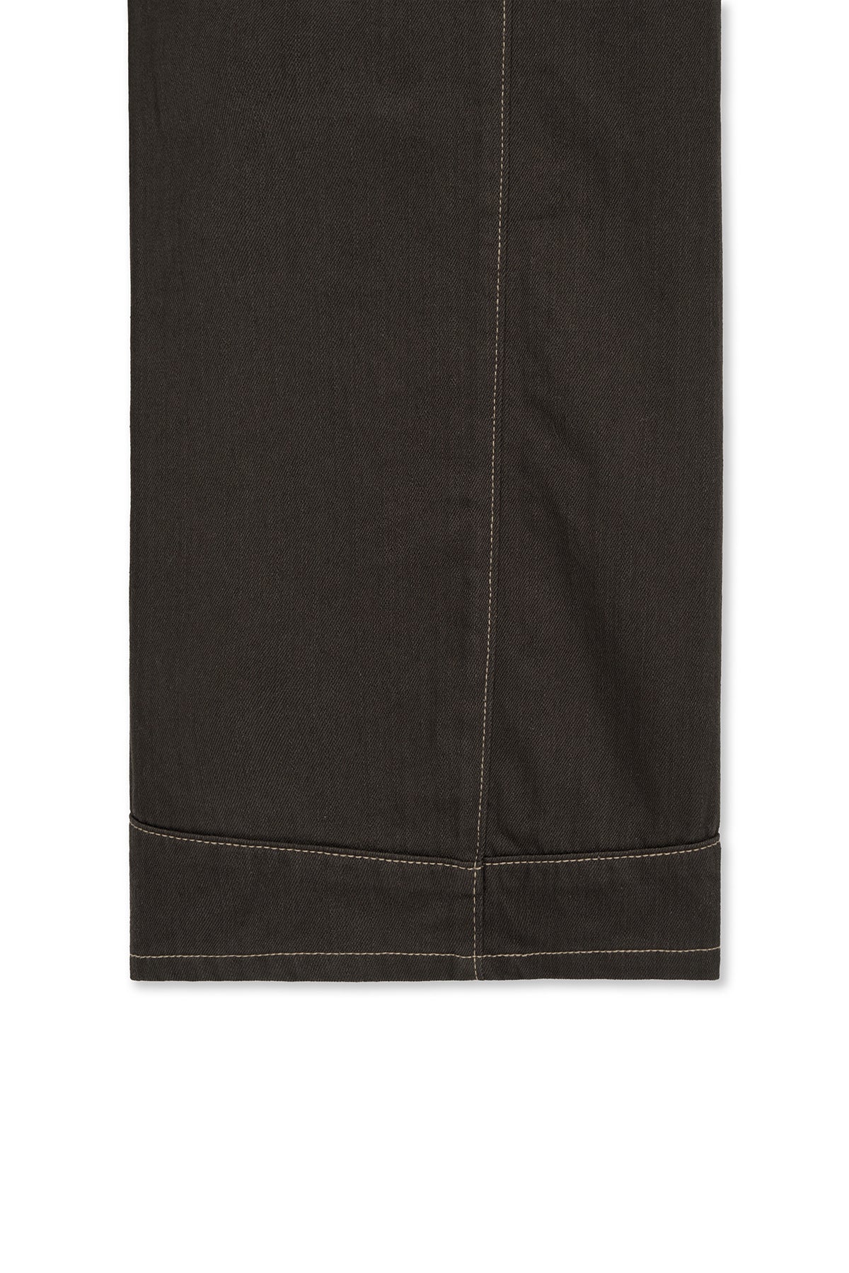 Matin Kim - Waist Buckle Stitch Point Twill Denim Pants (Brown) product image 4 | TRAB K-Fashion Australia