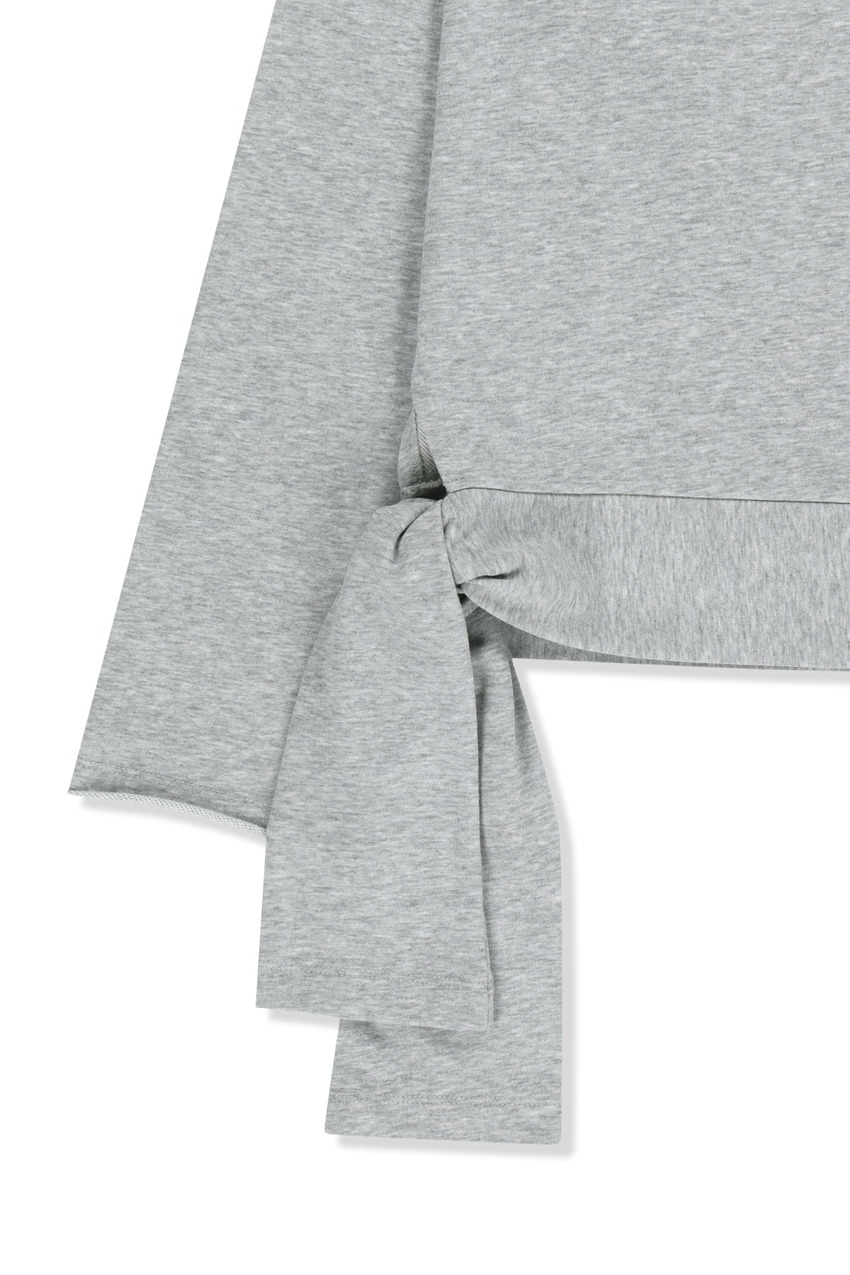 Matin Kim - Back Logo Raw Cut Boat Neck Top (Grey) product image 4 | TRAB K-Fashion Australia