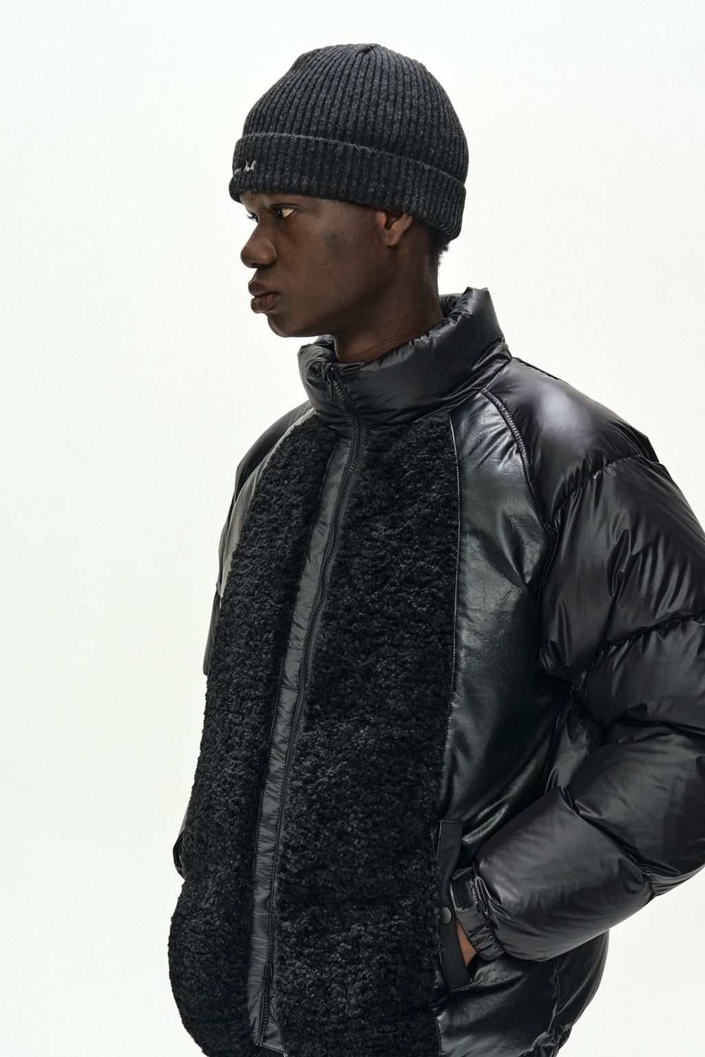 Andersson Bell - Unisex Logo Wool Beanie (Charcoal) product image 2 | TRAB K-Fashion Australia
