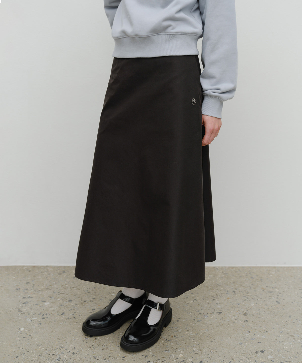 Marithe & Francois Girbaud - Semi Flare Skirt (Black) product image 1 | TRAB K-Fashion Australia