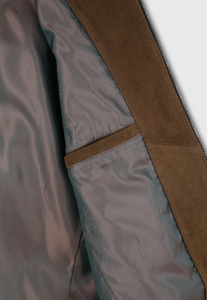 Tonywack - Suede Zippered Blouson Jacket (Olive Brown) product image 11 | TRAB K-Fashion Australia