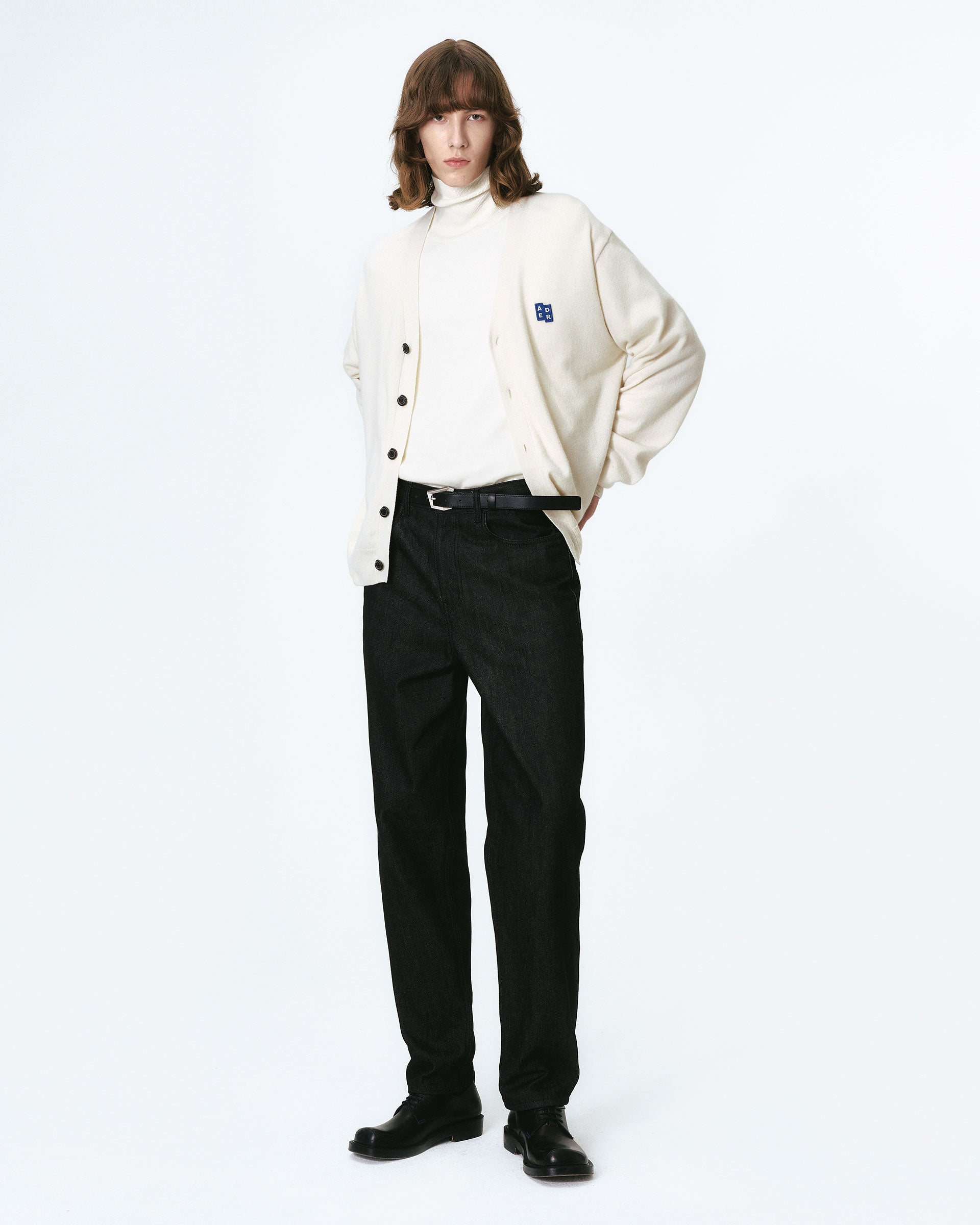 Ader Error - Sig; BL Tag cardigan 01 (Oatmeal) product image 1 | TRAB K-Fashion Australia
