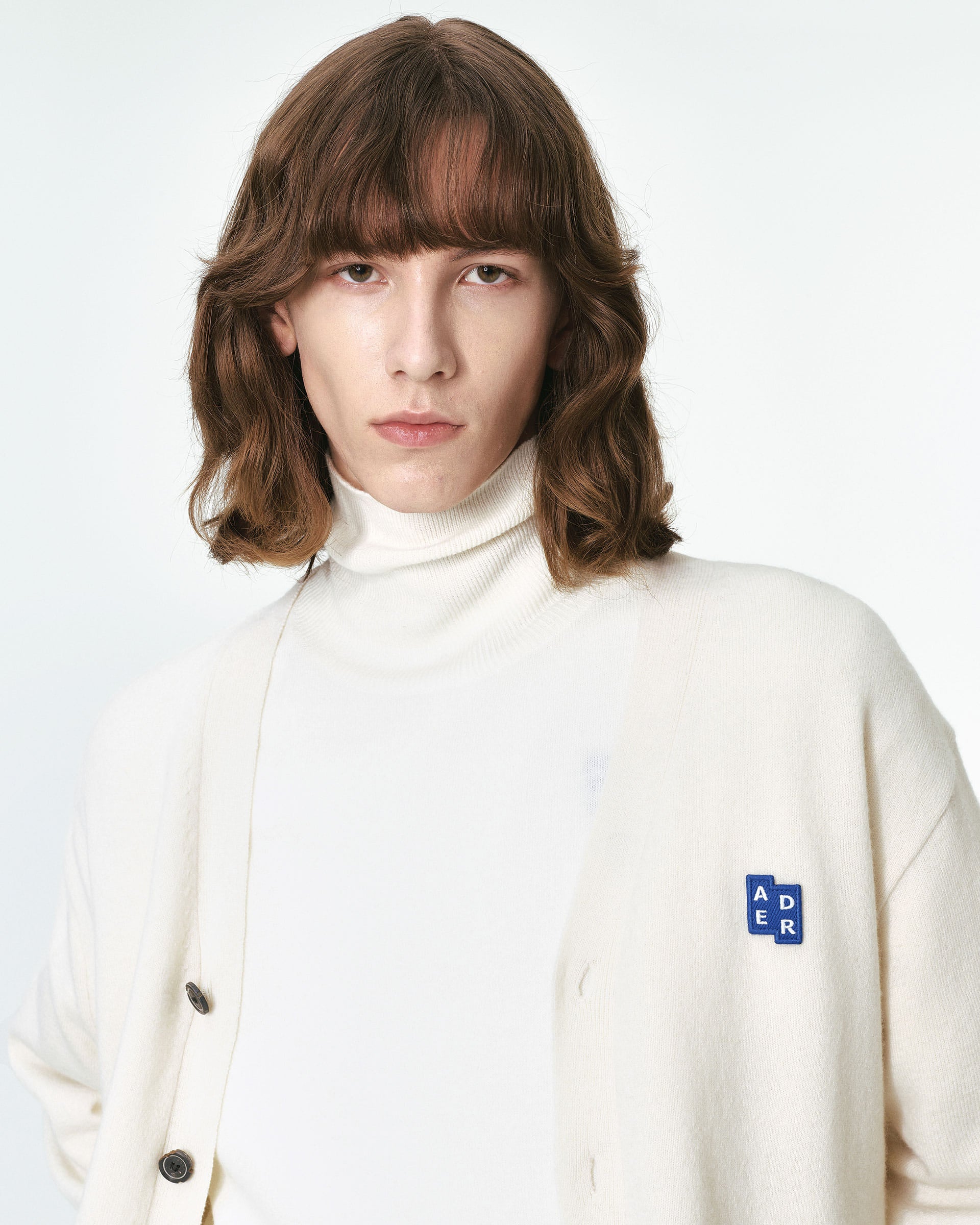 Ader Error - Sig; BL Tag cardigan 01 (Oatmeal) product image 2 | TRAB K-Fashion Australia