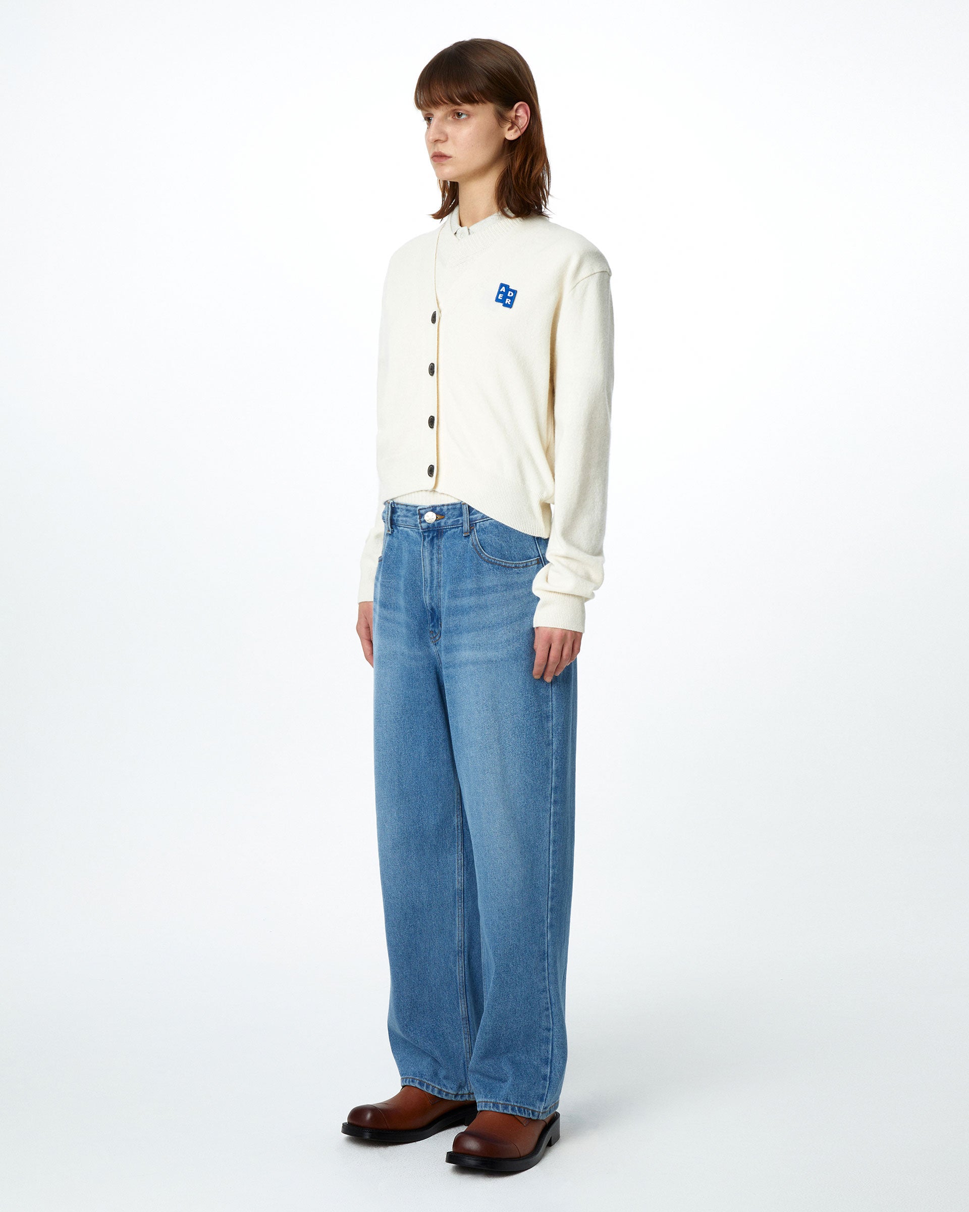 Ader Error - Sig; BL Tag cardigan 01 (Oatmeal) product image 3 | TRAB K-Fashion Australia