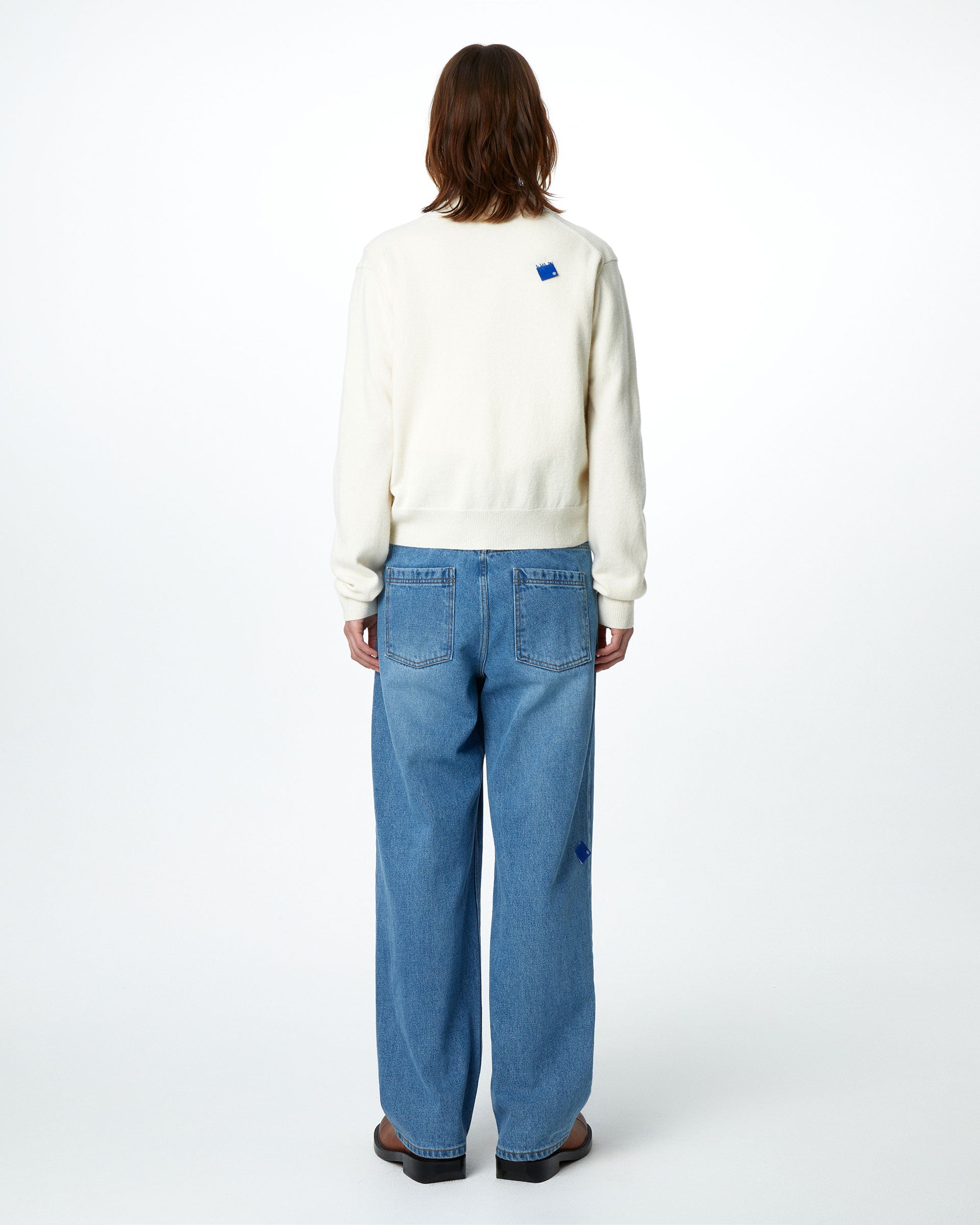 Ader Error - Sig; BL Tag cardigan 01 (Oatmeal) product image 4 | TRAB K-Fashion Australia