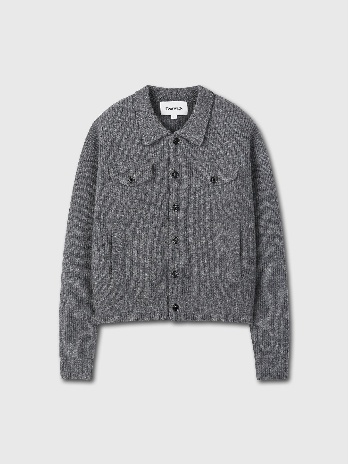 Tonywack - Wool And Cotton Knitted Trucker (Melange Grey) product image 10 | TRAB K-Fashion Australia