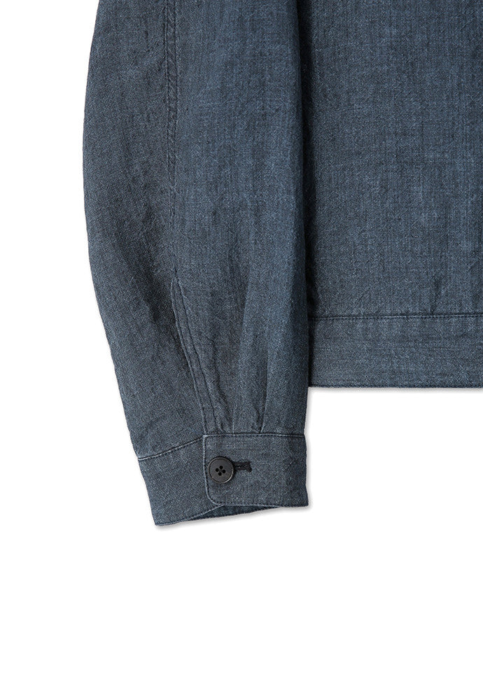 Art if acts - Linen Trucker Jacket (Indigo) product image 12 | TRAB K-Fashion Australia