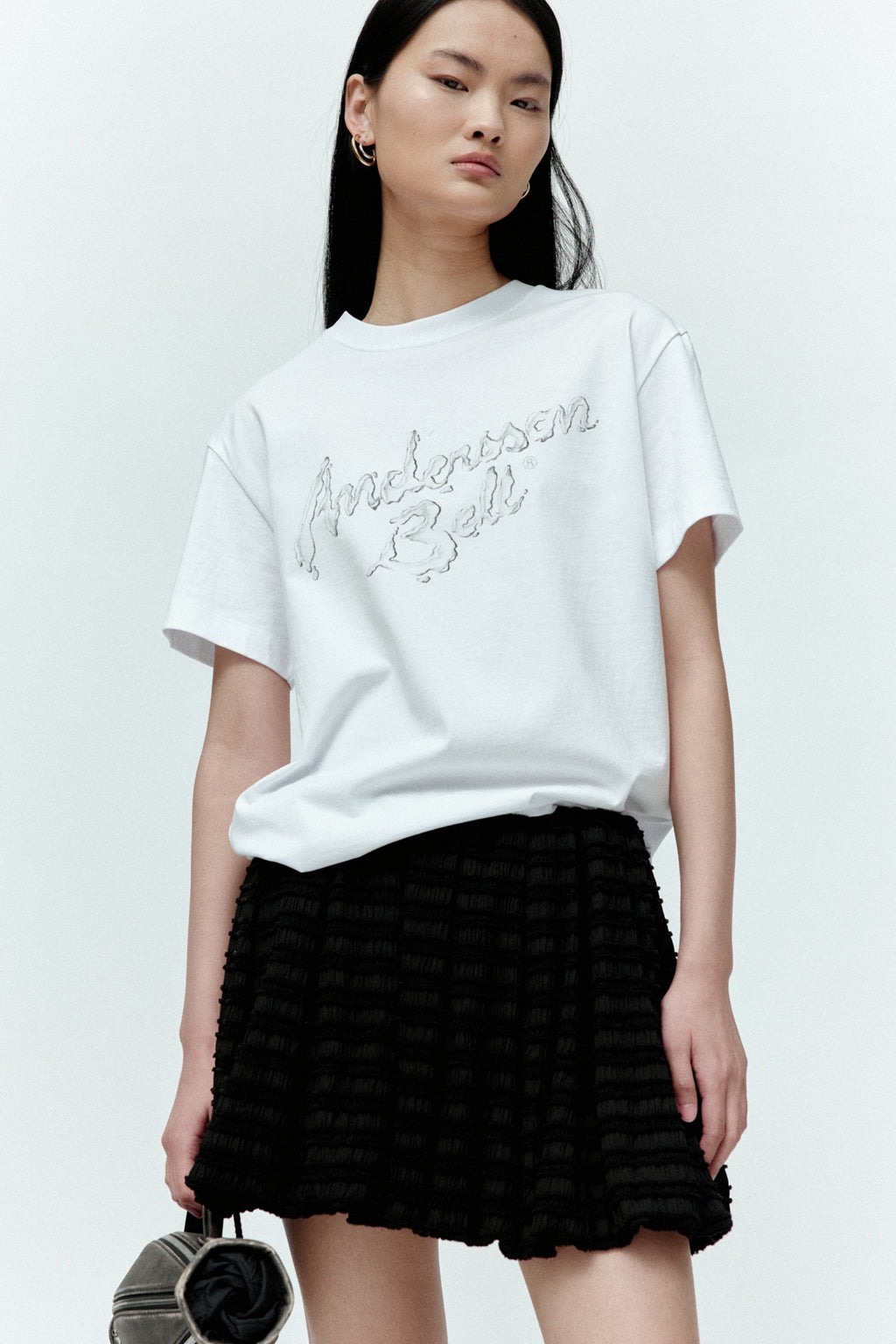 Andersson Bell - (essential) Unisex Liquid Logo T-Shirt (White) product image 1 | TRAB K-Fashion Australia