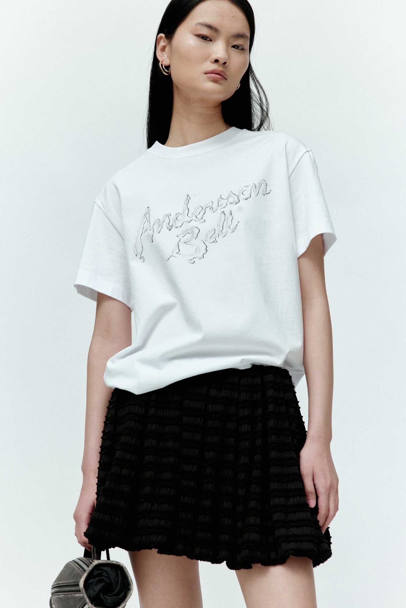 Andersson Bell - (essential) Unisex Liquid Logo T-Shirt (White) product image 1 | TRAB K-Fashion Australia