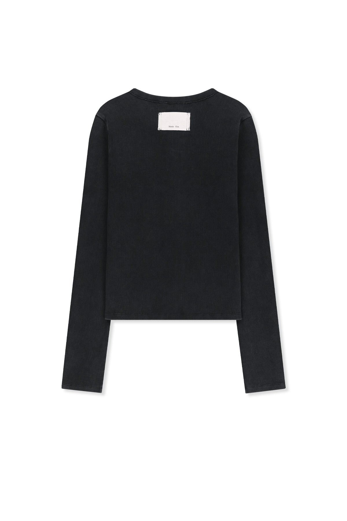 Matin Kim - Washed Rib Button Detail Top (Charcoal) product image 3 | TRAB K-Fashion Australia
