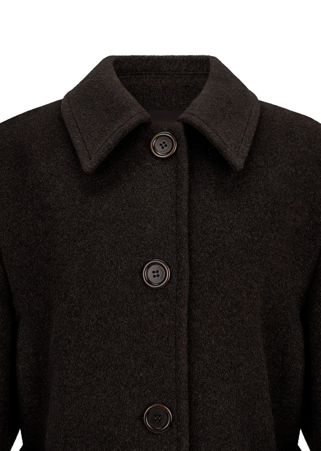 Amomento - single breasted maxi long coat (Dark Brown) product image 4 | TRAB K-Fashion Australia