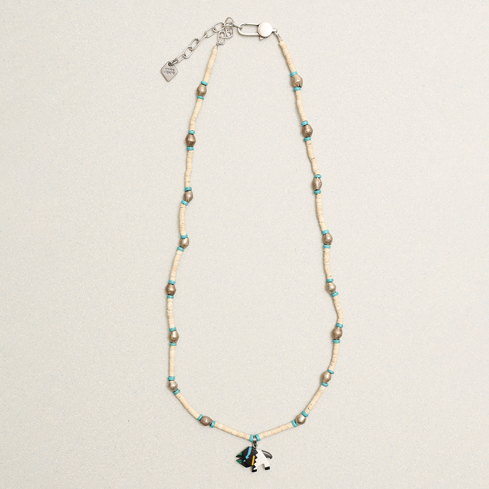 Towtow Archive - Rhino Charm Beads Necklace (Ivory) product image 1 | TRAB K-Fashion Australia