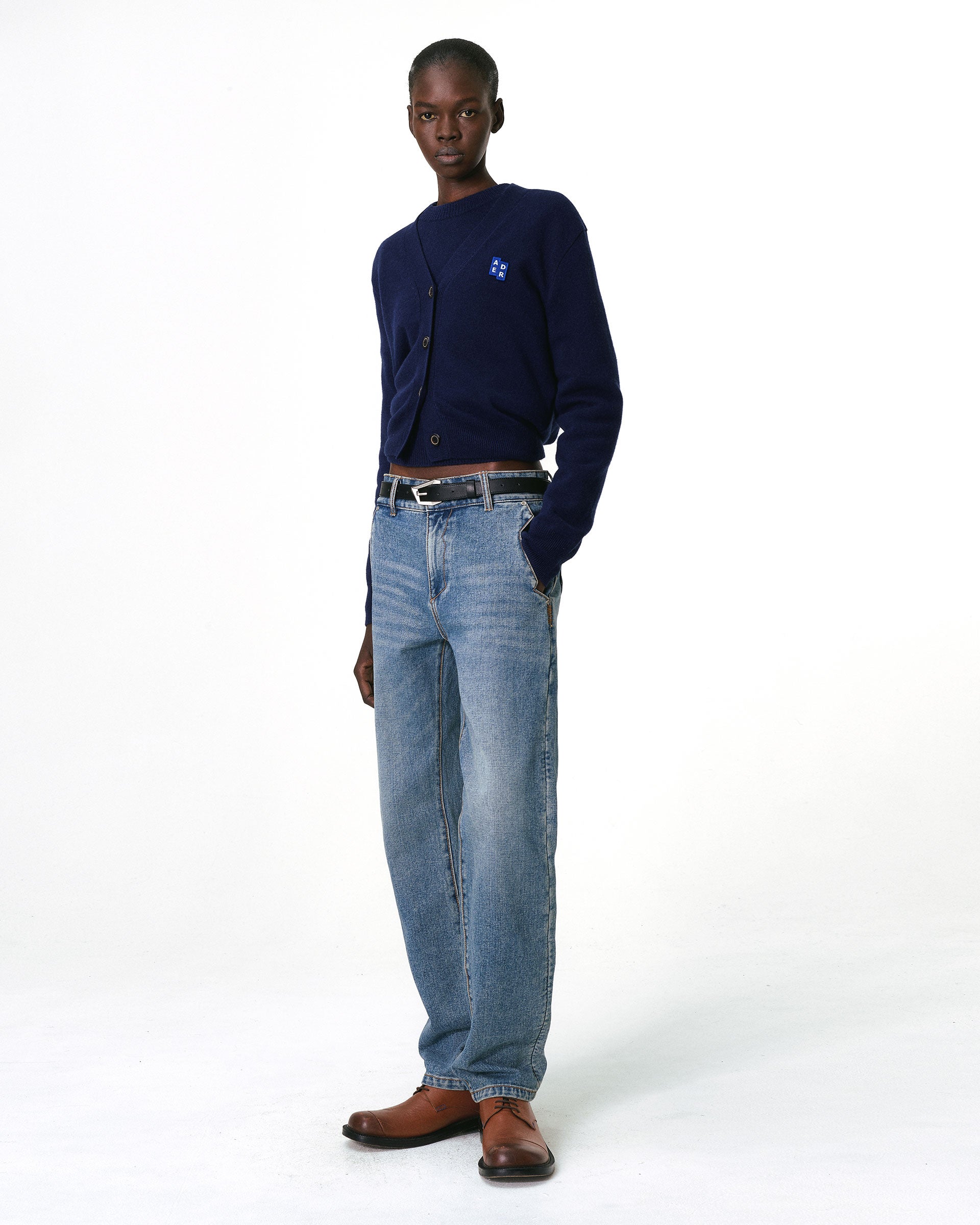 Ader Error - Sig; BL Tag cardigan 01 (Navy) product image 1 | TRAB K-Fashion Australia