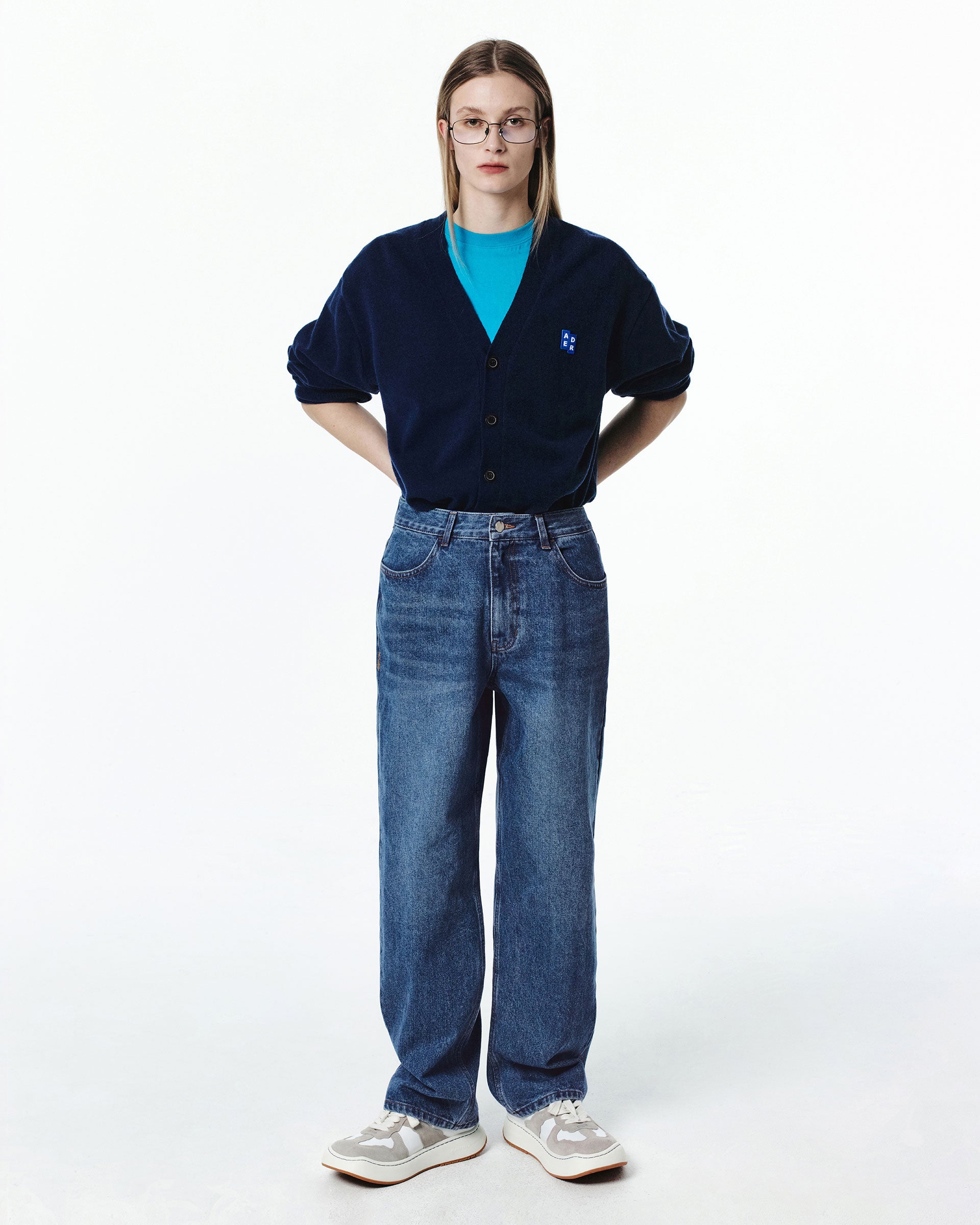 Ader Error - Sig; BL Tag cardigan 01 (Navy) product image 5 | TRAB K-Fashion Australia