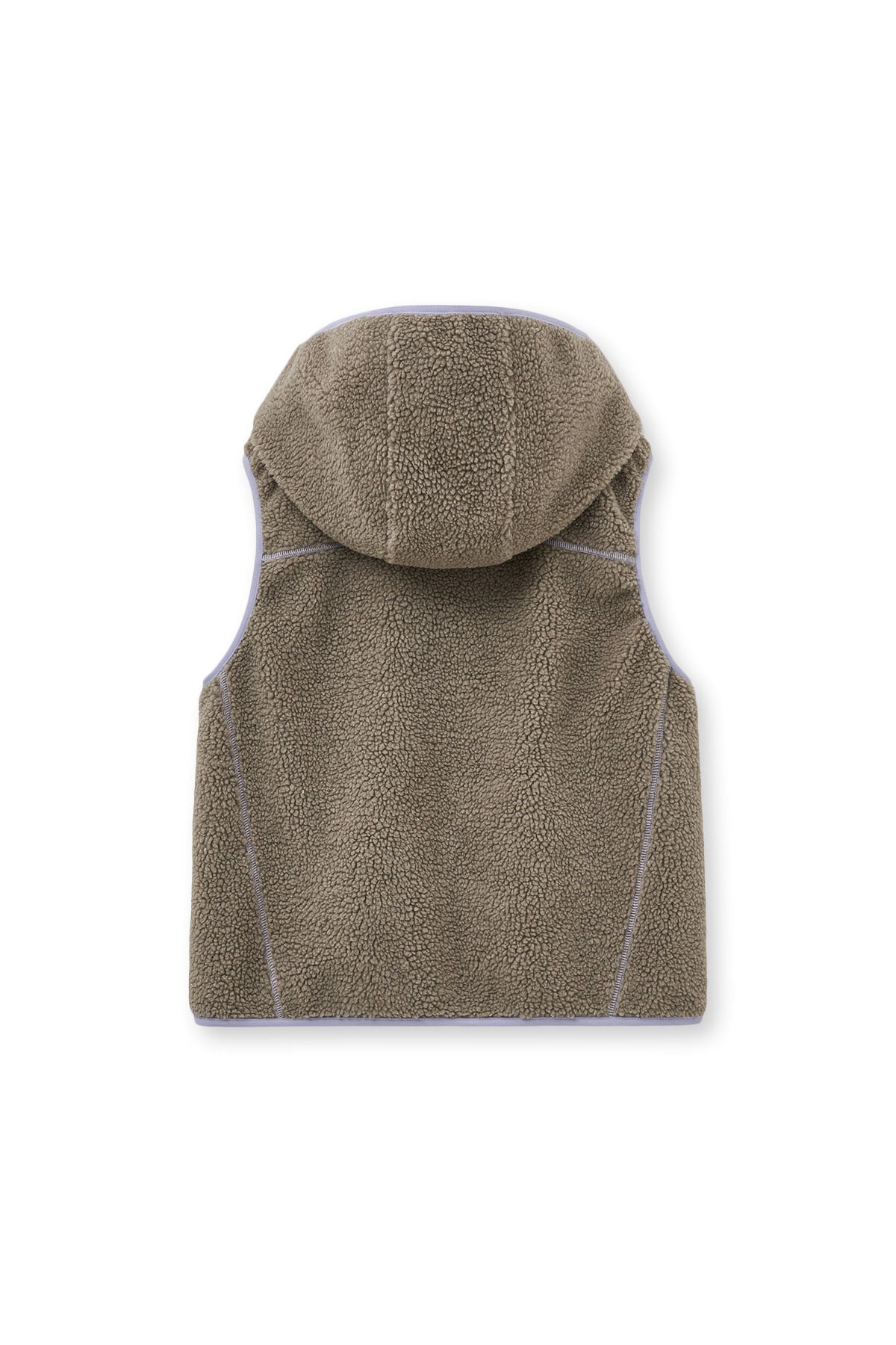 Matin Kim - Fleece Hoody Vest (Grey) product image 3 | TRAB K-Fashion Australia