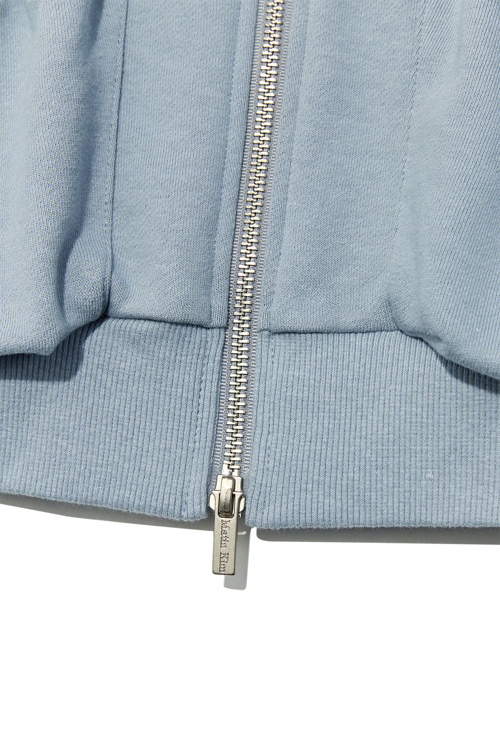 Matin Kim - Volume Pocket Crop Hoody Zip Up (Light Blue) product image 5 | TRAB K-Fashion Australia