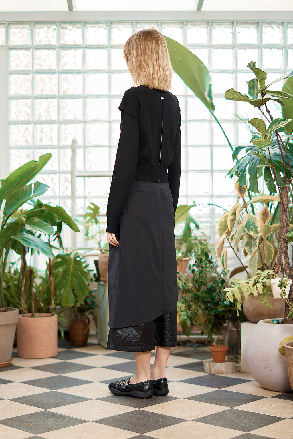 Matin Kim - Slit Detail Button Cardigan (Black) product image 10 | TRAB K-Fashion Australia