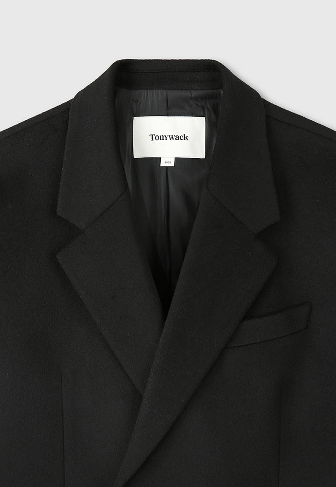 Tonywack - Cashmere Hidden Button Tailored Blazer (Black) product image 10 | TRAB K-Fashion Australia