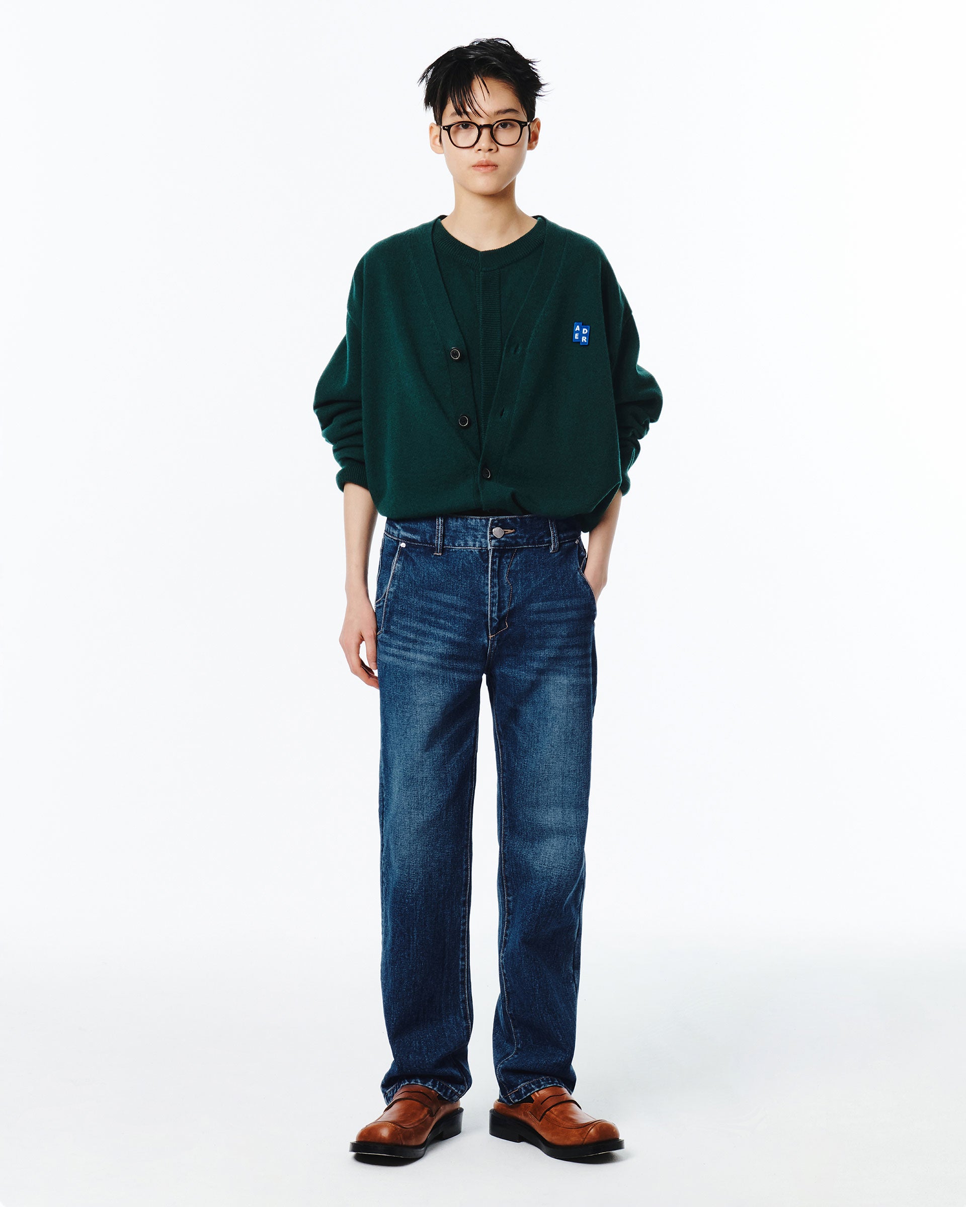 Ader Error - Sig; BL Tag cardigan 01 (Green) product image 3 | TRAB K-Fashion Australia