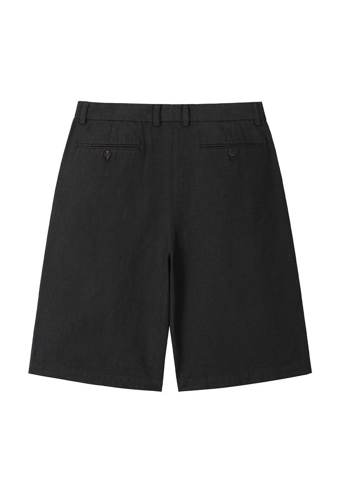 Art if acts - Washed Linen Bermuda Shorts (Black) product image 7 | TRAB K-Fashion Australia
