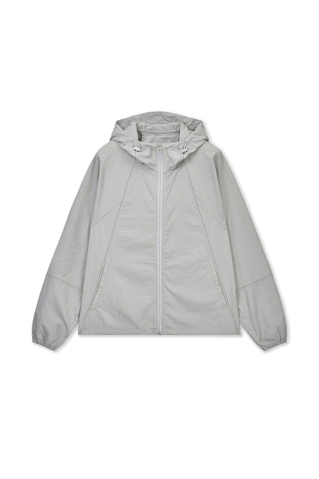 Matin Kim - Back Logo Hoody Wind Breaker (Light Beige) product image 1 | TRAB K-Fashion Australia