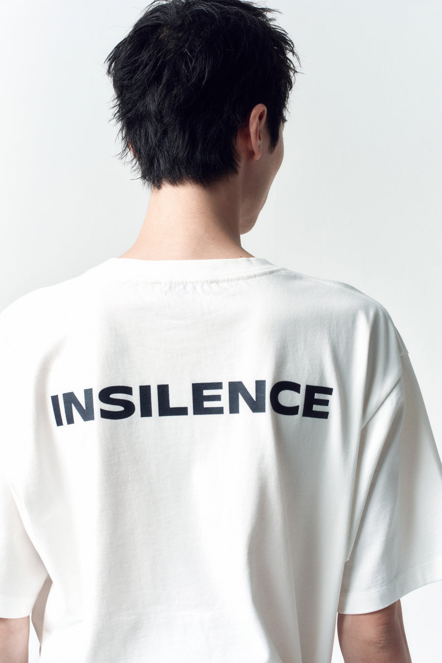 Insilence - Back Print Logo T-Shirt (White) product image 4 | TRAB K-Fashion Australia