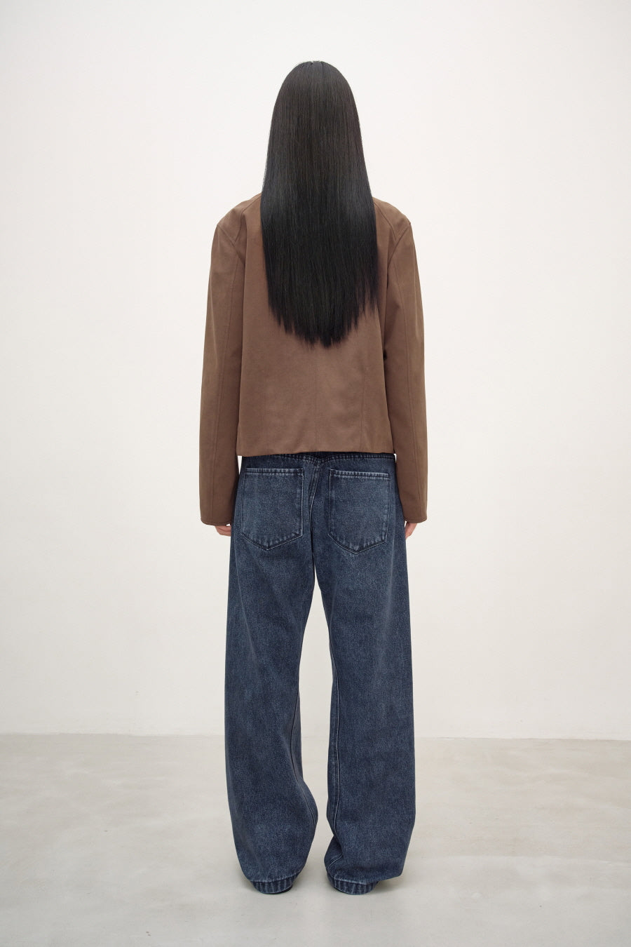 Insilence - Vintage Faux Suede Jacket (Brown) product image 6 | TRAB K-Fashion Australia