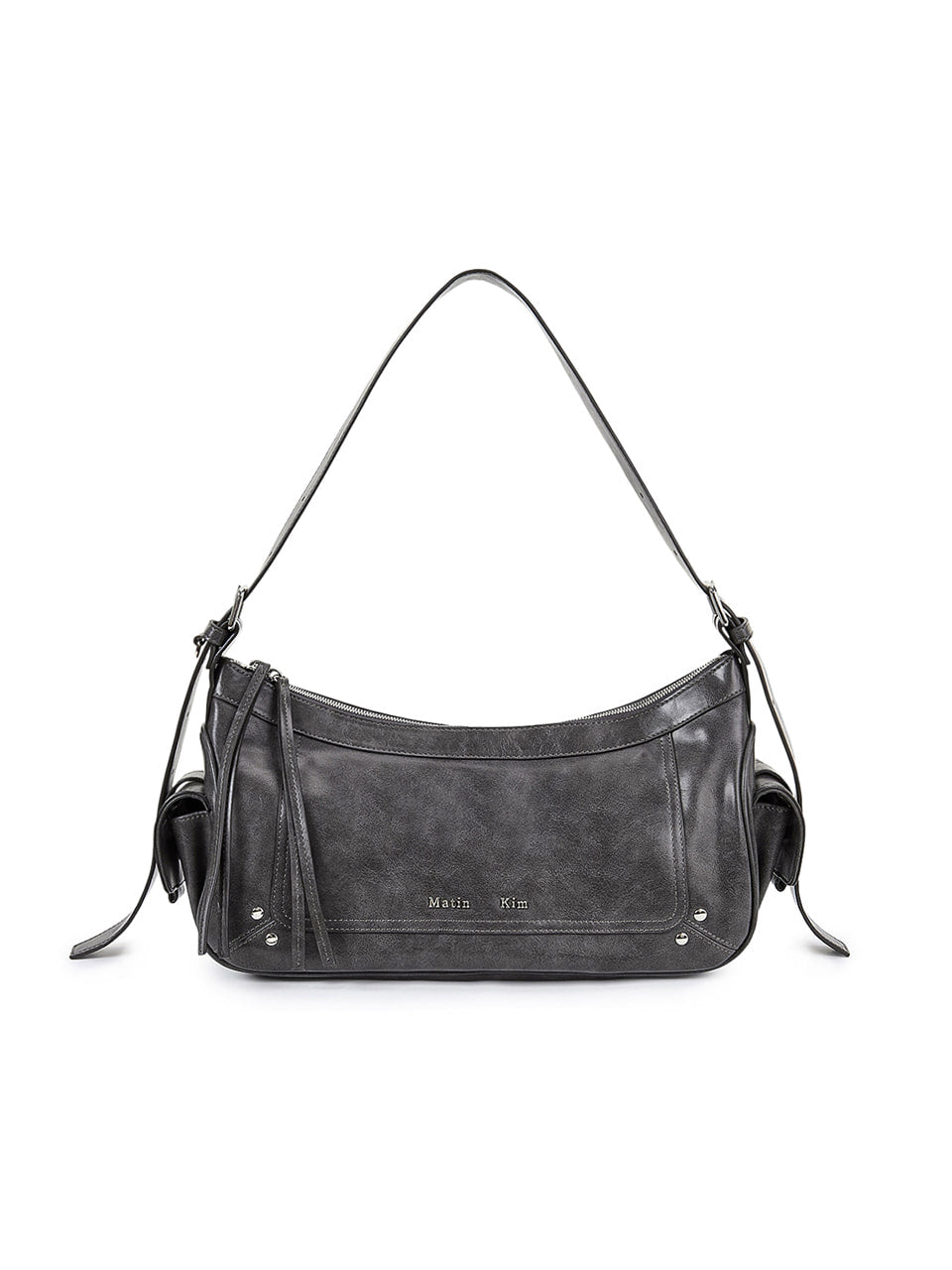 Matin Kim - Rivet Point Quad Shoulder Bag (Charcoal) product image 1 | TRAB K-Fashion Australia
