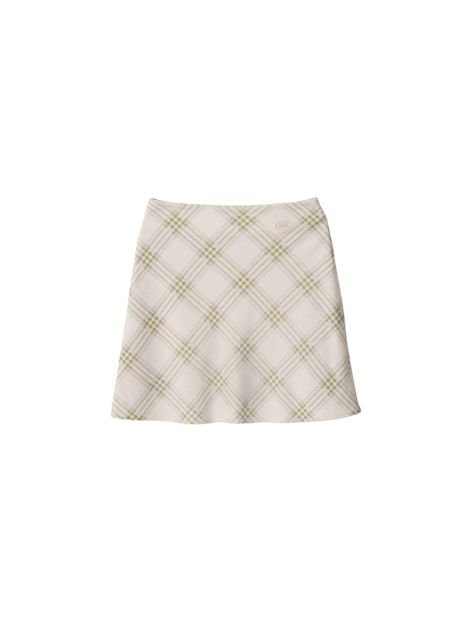 Kijun - Essential Check Mini Skirt (Olive Green) product image 9 | TRAB K-Fashion Australia